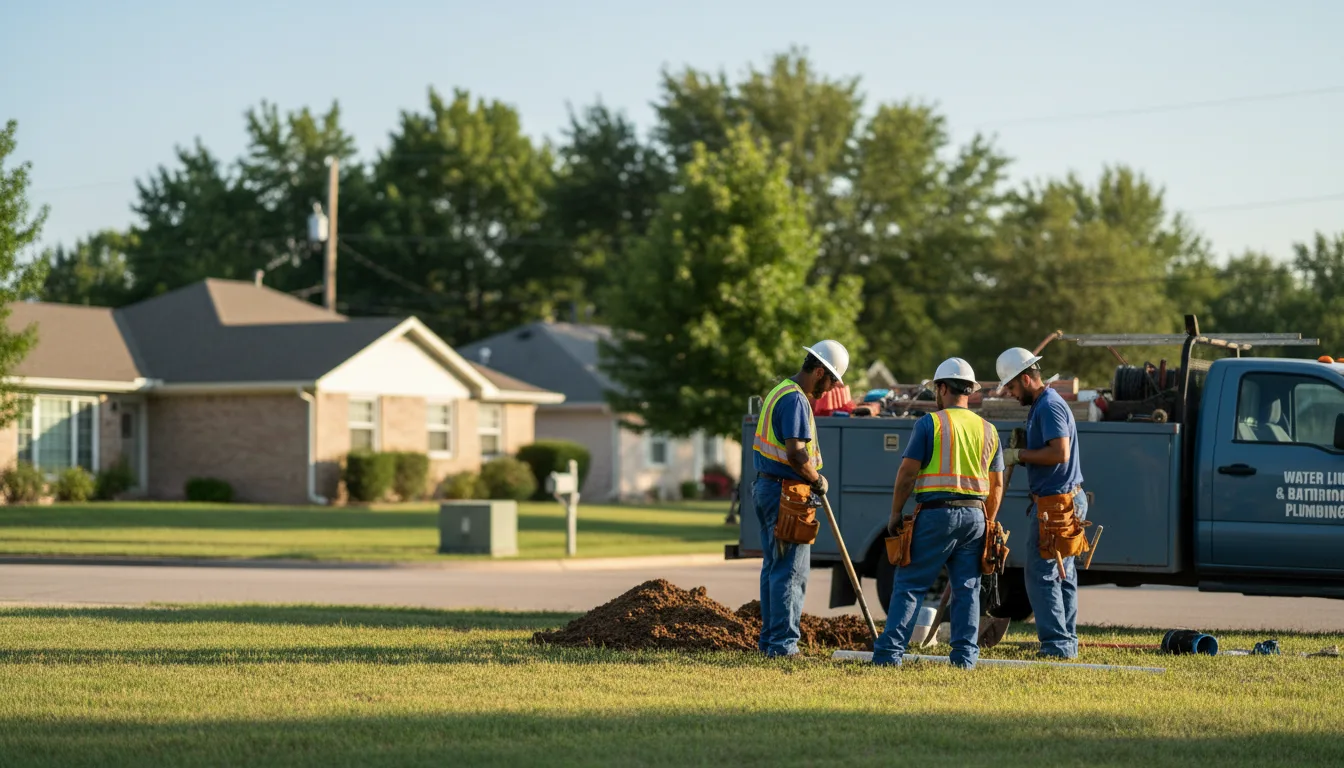 Residential water line and bathroom plumbing service in Arcola, MS